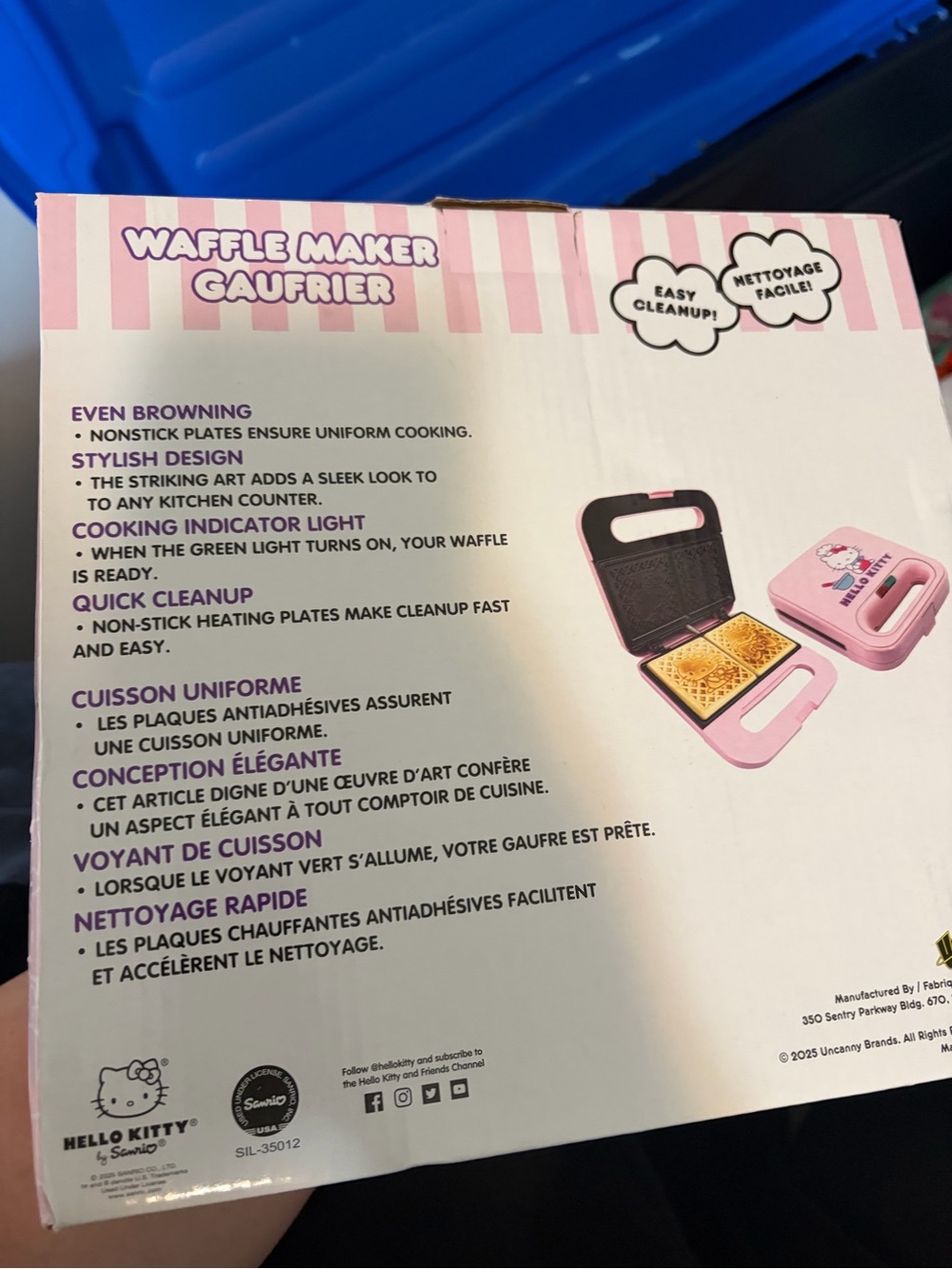 Hello Kitty Pink & Purple Kids Character Waffle Maker - Picture 3 of 3